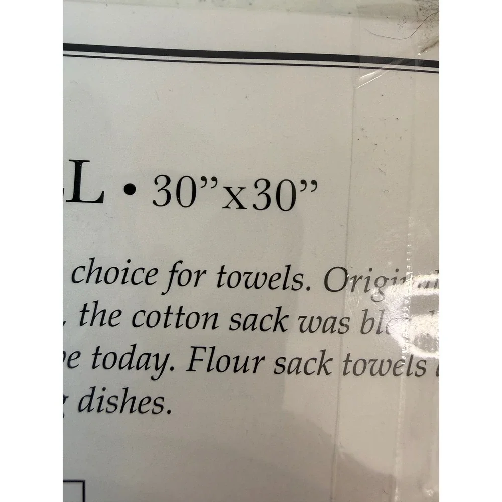 Flour Sack Kitchen Towel 30x30 Mary Lake-Thompson White Black Lab Patriotic NEW